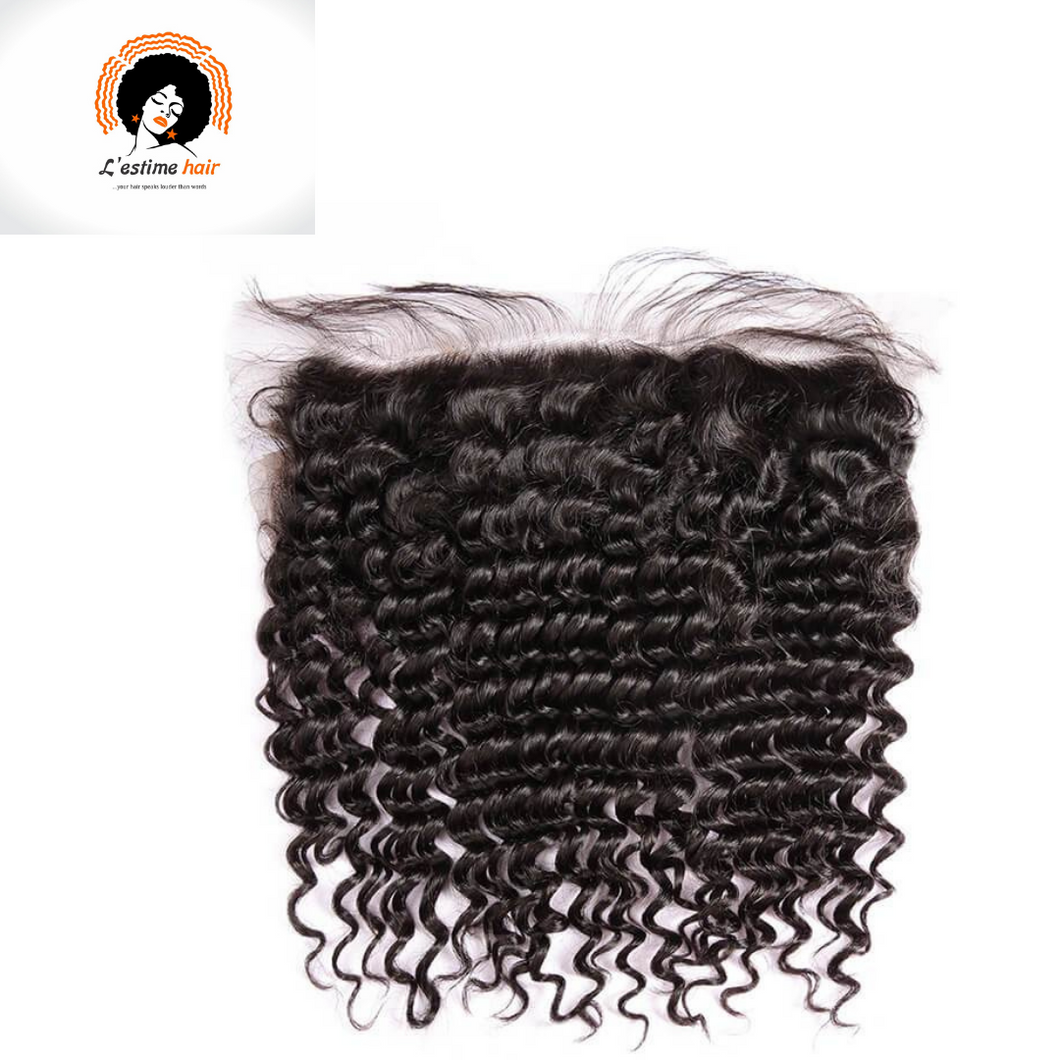 Swiss 13 X 4 deep curly frontal